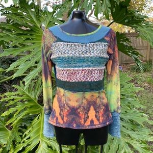 Mirror Image Multi Material Long Sleeve Shirt